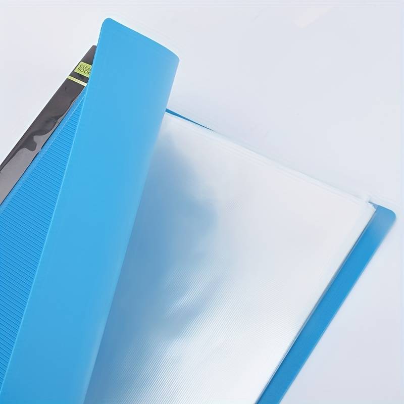 A4 Size Portfolio Folder With Plastic Sleeves Organize - Temu